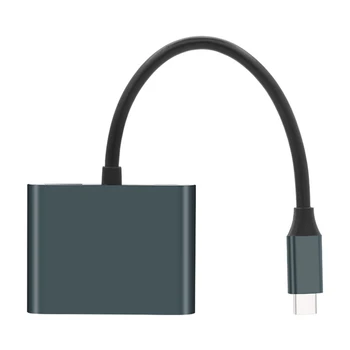USB C k Dual HDMI Adaptér, 4K, 4 v 1 Typ C pre Dual HDMI, USB 3.0 Port, USB, C PD Nabíjací Port Konvertor