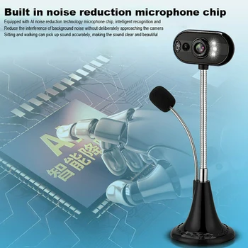 USB, HD Webkamera Kamera s Mikrofónom pre Nočné Videnie pre Stolný Počítač PC, Notebook Home Office NK-Nakupovanie