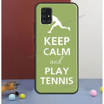 Udržať Pokoj Hrať Tenis Loptu obal Pre Samsung A20e A21S M11 M21 M31 Kryt Pre Galaxy A71 A51 A70 A40 A50 A10 Coque