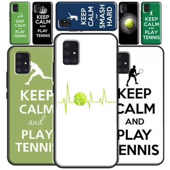 Udržať Pokoj Hrať Tenis Loptu obal Pre Samsung A20e A21S M11 M21 M31 Kryt Pre Galaxy A71 A51 A70 A40 A50 A10 Coque