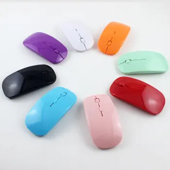 Ultra-tenká bezdrôtová myš 2.4 G notebook stolný počítač myši, indikátor slabej batérie Rýchly prenos dát