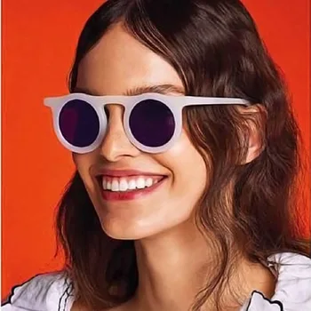 Unisex Vintage Okrúhle slnečné Okuliare Zelené Odtiene pre Ženy Trendy Slnečné Okuliare Luxusné Tenké Tvár Okuliare Značky Dizajnér Oculos UV400