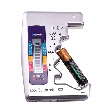 Univerzálna Batéria Analyzer Mini, Multi Tester Checker C / D / N / AA / AAA 9V 1,5 V Batt Digitálny LCD Bar Graph Zobrazenie