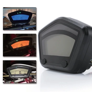 Univerzálne Motocyklové LCD Digitálne Meradlo Panel Speeeter Tachometra Oeter pre Motorky Skúter Motocross ATV 12V