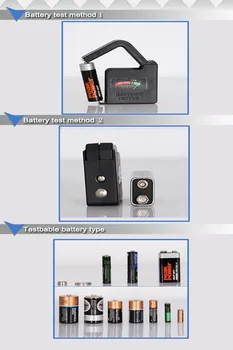 Univerzálny AA/AAA/C/D/18650/9V/1,5 V gombíkovú Batériu Volt Tester na Kontrolu a testovanie NOVÝCH PRIŠIEL #20190429