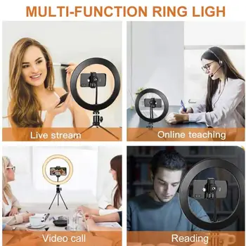 Univerzálny Selfie Krúžok Svetlo S Flexibilným Mobilný Telefón Majiteľa Lenivý Držiak Stolná Lampa LED Svetlo Na Youtube Live Stream Office