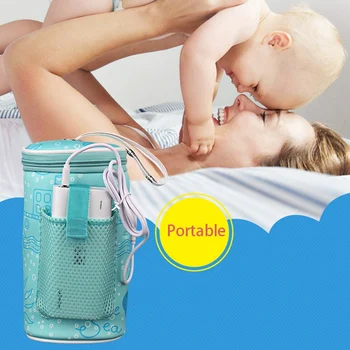 Usb Baby Bottle Warmer Ohrievač Izolované Taška Na Cestovanie Pohár Prenosné V Aute Ohrievače Piť Teplé Mlieko Termostat Taška Na Kŕmenie Novorodenca