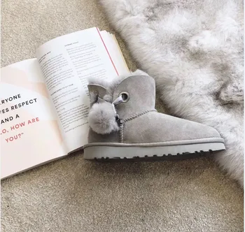 V roku 2019, najnovšie European high-kvalitné ženy topánky reálne sheepskin prírodná vlna snehu topánky, dodanie zdarma