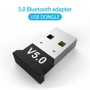 V5.0 Bezdrôtové pripojenie USB Bluetooth 5.0 Adaptér Bluetooth Dongle, Hudby, Prijímač, Adaptér Bluetooth Vysielač Pre PC Bezdrôtový Adaptér