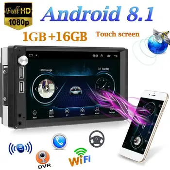VODOOL A5 7 Palcový Android 8.1 Auto Stereo MP4 MP5, MP3 Prehrávač, GPS Navi FM Rádio S Fotoaparát Digitálny Displej WiFi U Diskov Vedúci Jednotky