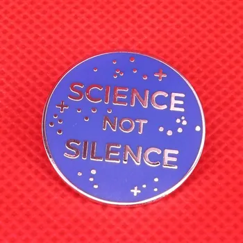 Veda nie je ticho smalt pin modré hviezdy vesmíru brošňa zábavné odolať kolíky vedec, inžinier odznak geek nerdy darček
