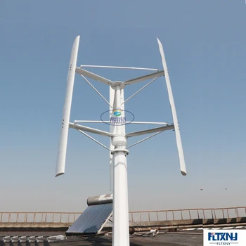 Vertikálna os veterných turbín 2000w s 3 čepele 12/ 24/48v vertikálnych veterných turbín bez hluku pre domáce použitie