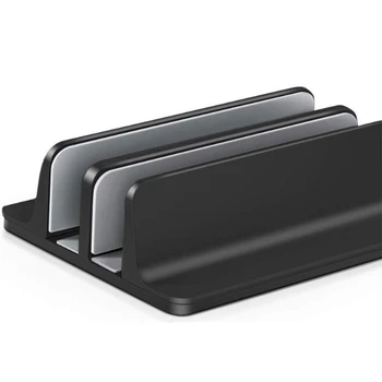 Vertikálne Notebook Stand [Dock Verzia] - Nastaviteľné 2 Slot Hliníkové Plochu - Držiak pre Všetkých /Chromebook/Povrch/Dell/iPad