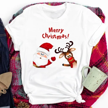 Veselé Vianoce Čierna Mačka, Strom Print T Shirt Ženy Krátky Rukáv O Krk Voľné Tričko Lete Ženy Tee Tričko Topy Camisetas Mujer