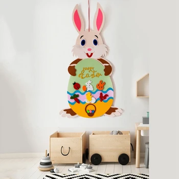 Veľkonočný Zajačik Diy Prívesok Veľkonočné Cítil Visí Králik Set s Odnímateľnou Ornament Bunny Dekorácie, Ručne vyrábané Cítil Hračky Nastaviť