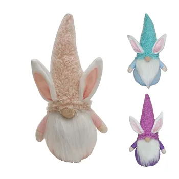 Veľkonočný Zajačik Gnome Bábiku Veľkú Noc Cartoon Bunny Doll Dieťa Mäkké Plyšové Tvar Roztomilý Anonymný Bábika Domáce Dekorácie Stola Ozdoby