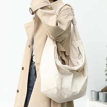 Veľká-kapacita jeden-taška cez rameno malé čerstvé solid-farebné plátno taška ženy Bausen je literárny Oxford handričkou svahovitý taška