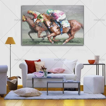 Veľké Veľkosti plagátu Ručne maľované olejomaľba na koni plátno handpainted umenie domova wall art obrázky pre obývacia izba Umenie