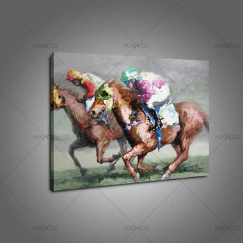 Veľké Veľkosti plagátu Ručne maľované olejomaľba na koni plátno handpainted umenie domova wall art obrázky pre obývacia izba Umenie