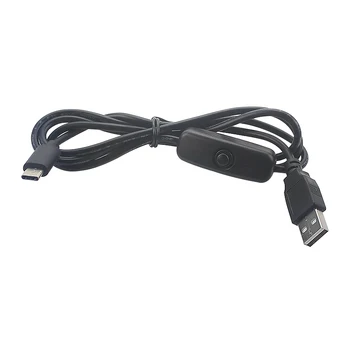 Vhodné pre Raspberry Pi 4 B Napájací Kábel 5 3A 1 M Prepínač USB Kábel, Napájací Kábel