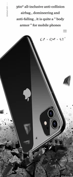 Vhodné pre iphone12 transparentné mobilný telefón prípade, nový Apple 11 pokovovanie TPU anti-jeseň soft shell XSmax ochranný kryt