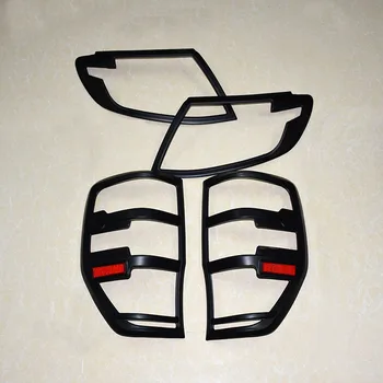 Vhodné pre ranger príslušenstvo ABS matná čierna predné zadné svetlá zahŕňa výbava pre T6 2012 - auto styling zadný kryt lampy