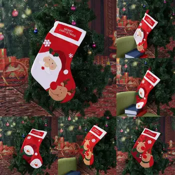 Vianočná Pančucha Dekorácie pre Domov Ozdoby na Vianočné stromčeky Candy Darčekové Tašky Deti Darčeky na Nový Rok Party Dekorácie Dodávky