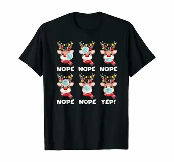 Vianočné 2020 Sobov Zle Vtipné Dar T-Shirt Streetwear Hip Hop Top Harajuku O-Neck Tričko Ženy Nadrozmerné T-shirt Famale
