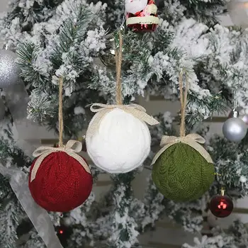 Vianočné Bábika Pletené Loptu Ozdoby na Vianočný Stromček Prívesok Vianočná Výzdoba pre Domáce Vianočné Firmware Nový Rok 2020 2021