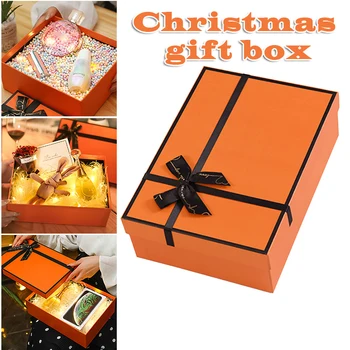 Vianočné Darčekové krabičky s Bowknot/ Vianočný Papier Taška pre Dovolenku Ozdobné Balenie-Vianočné Darčekové Balenie HKS99