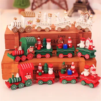 Vianočné Dekorácie Pre Domov Malý Vlak Populárne Drevený Vlak Dekor Vianoce, Valentína Darček Nový Rok Dodávky 2019