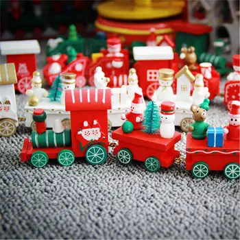 Vianočné Dekorácie Pre Domov Malý Vlak Populárne Drevený Vlak Dekor Vianoce, Valentína Darček Nový Rok Dodávky 2019