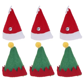 Vianočné Hat Príbory Vrece Cukroví Darčekové Tašky Roztomilý Vrecku Vidlička, Nôž Candy Držiak Na Stôl Večeru Dekoratívne Riad