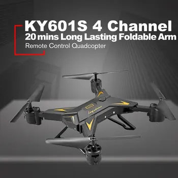 Vianočné KY601S Full HD 1080P 4 Kanál Dlhotrvajúci Skladacie Rameno RC Quadrocopter s Kamerou Drone WIFI Včasné Prenos