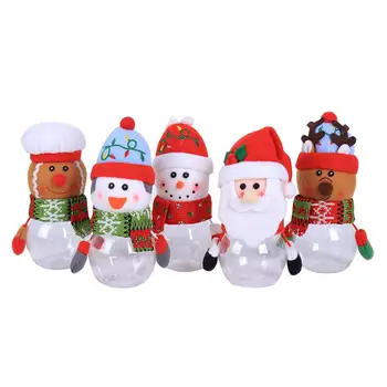 Vianočné Ozdoby Vianočné Plastové Candy Môže Snehuliak Transparentné Darčekové Krabice Elk Dekorácie Deti Darčeky