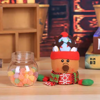 Vianočné Ozdoby Vianočné Plastové Candy Môže Snehuliak Transparentné Darčekové Krabice Elk Dekorácie Deti Darčeky