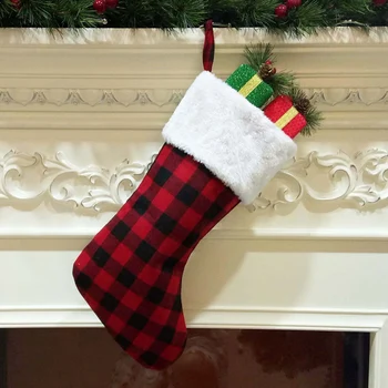 Vianočné Ponožky Darčeková Taška Dvere, Závesné Dekorácie Látkové Koberčeky Vianočné Ponožky Darčeková Taška Ornament Skladovanie Taška
