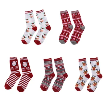 Vianočné Ponožky Unisex Nové 2019 Zimné Nový Rok Dovolenku Bežné Ponožky, Bavlnené Ponožky Santa Claus Vianočný Stromček, Vianočné Darčeky