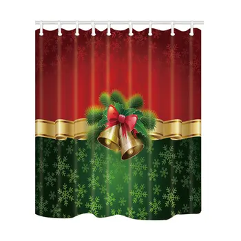 Vianočné Sviatočné Štýl Kúpeľňa so Sprchou Záclony Polyester Textílie Vaňa Obrazovky Home Decor Nepremokavé Plesní a Doklad s 12 Háčiky