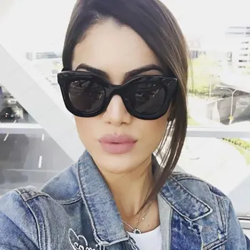 VictoryLip 2017 Hot Mačka Oko Celebrity Kim Kardashian slnečné Okuliare Značky Dizajnér Ženy Slnečné Okuliare Lady priehľadný Rám Cateye
