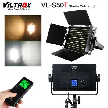 Viltrox VL-S50T LED Video Slim 50W Bicolor Stmievateľné LCD Svetlo 3300K-5600K pre Štúdio Videokamera& Bezdrôtové diaľkové ovládanie