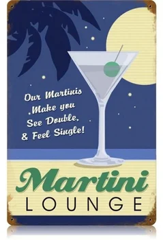 Vintage Martini Salónik Kovové Prihlásiť