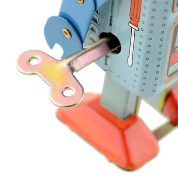 Vintage Mechanické Hodinky Vietor Až Hračky Chôdza Radar Robot Tin Hračka Retro Vintage Darček Deti Deti Hračky S Kľúčom