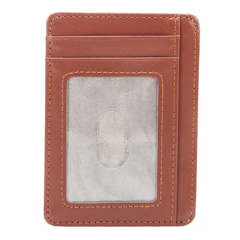 Vintage Tenký, Minimalistický Predné RFID Blokovanie Kožené Peňaženky Tenké Kabelku