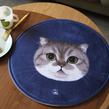 Vitajte kolo podlahové rohože cartoon vankúš cute cat tvár vytlačené koberce soormats pre kuchyňa, kúpeľňa obývacia izba snti-slip pad