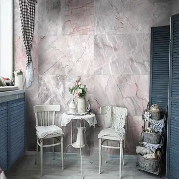Vlastné 3D Tapeta nástenná maľba Nordic Ružová Imitácia Mramoru Obývacia Izba, Spálňa Papier Pozadí Steny Európskej nástenná maľba