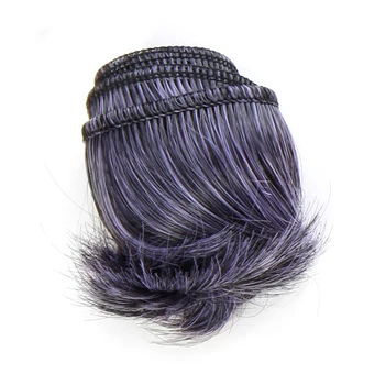 Vlasy Bábiky Parochňu 5*100 cm DIY Mini Fringe Vlasy Vysokej Teploty Materiálu Vlasy Parochňa Na BJD Bábika Príslušenstvo