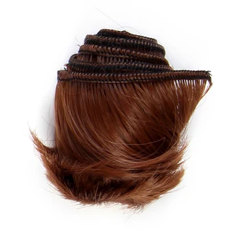 Vlasy Bábiky Parochňu 5*100 cm DIY Mini Fringe Vlasy Vysokej Teploty Materiálu Vlasy Parochňa Na BJD Bábika Príslušenstvo