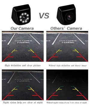 Vodotesná 170 ° Super Nočné Videnie 8 LED Auto parkovacia Kamera Zadnej strane Zálohy CCD pre Kia K2 Rio Sedan Hatchback Ceed 2013