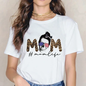 Vogue Momlife Lebka tlače t-shirt ženy grafické tričko femme Matky Deň Tričko Darček Pre Mamu Estetické oblečenie, streetwear top